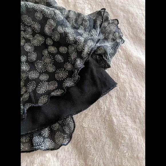 Express Black Ruffle Mini Skirt - Picture 6 of 9